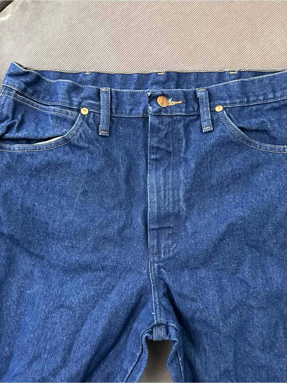 Wrangler 936PWD Cowboy Cut Slim Fit Jeans Mens 34x34 Blue Denim Straight Leg